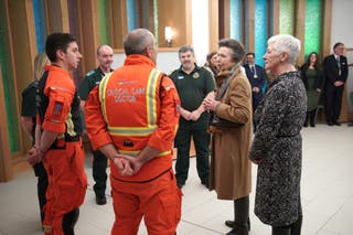 Legal battle over Harry's US visa documents reopens as William meets farmers - live Anne speaks members of the critical care team at Southmead Hospital in Bristol during a visit to thank the medical team for their care (Ben Birchall/PA)